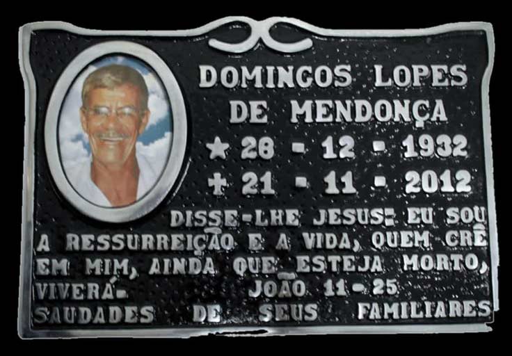#109 - Placa para cemitério 20x30 decorada modelo com foto 8x10 com  mensagem.