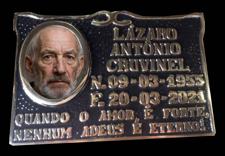 #112 - Placa para cemitério 20x30 dePlaca para cemitério 30x40 cm modelo casinha decorada com foto 9x15 com mensagem personalizada.